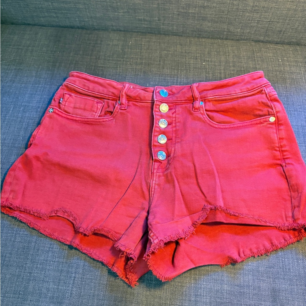 Vigoss Women's Vibrant Red Jean Shorts